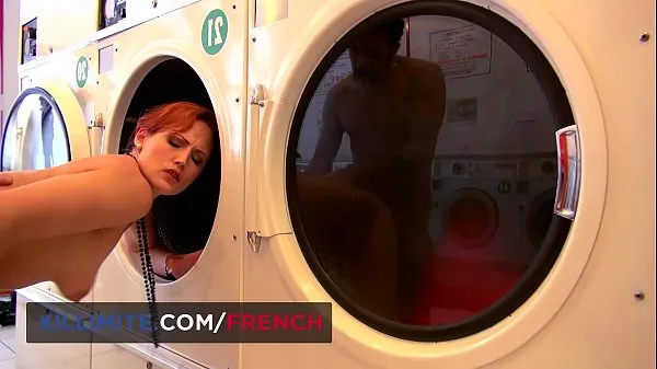 Hot Laundromat sex with French redhead hot girl warm Movies