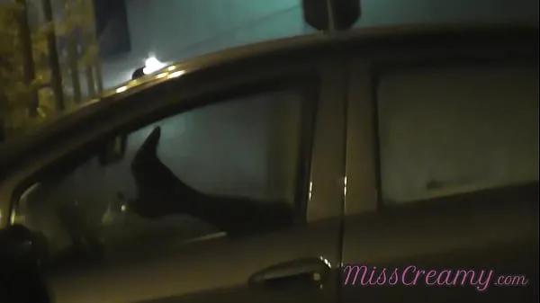 Hot Sharing my slut wife with a stranger in car in front of voyeurs in a public parking lot - MissCreamy warm Movies