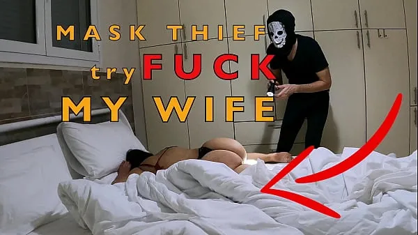 Hot Mask Thief Stuck and Touch my Wife at Home warm Movies