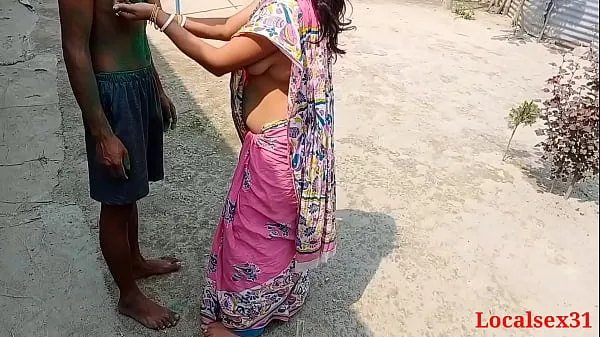 Quente Pink Saree Beautiful Bengali Bhabi Sex In A Holi (Vídeo oficial de Localsex31 Filmes quentes