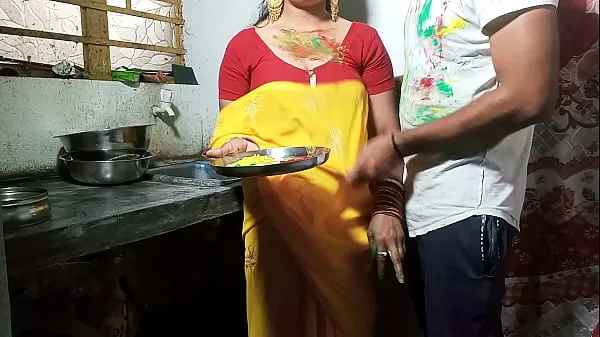 Hot XXX Bhabhi Fuck in clean Hindi voice by painting sexy bhabhi on holi warm Movies