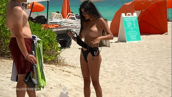 Hot Huge boob hotwife at the beach warm Movies
