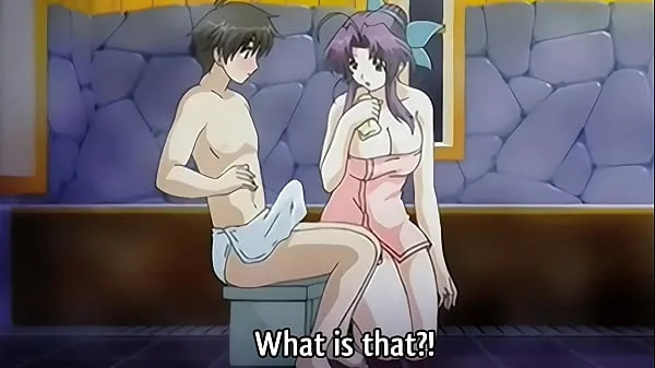 Step Mom gives a Bath to her 18yo Step Son - Hentai Uncensored [Subtitled Filem hangat panas